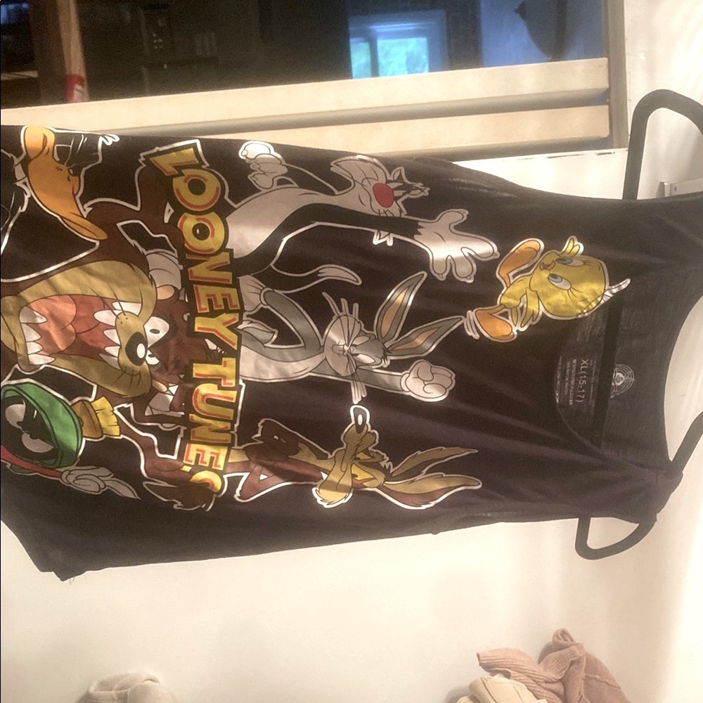 Looney Tunes Black Graphic Tank Top